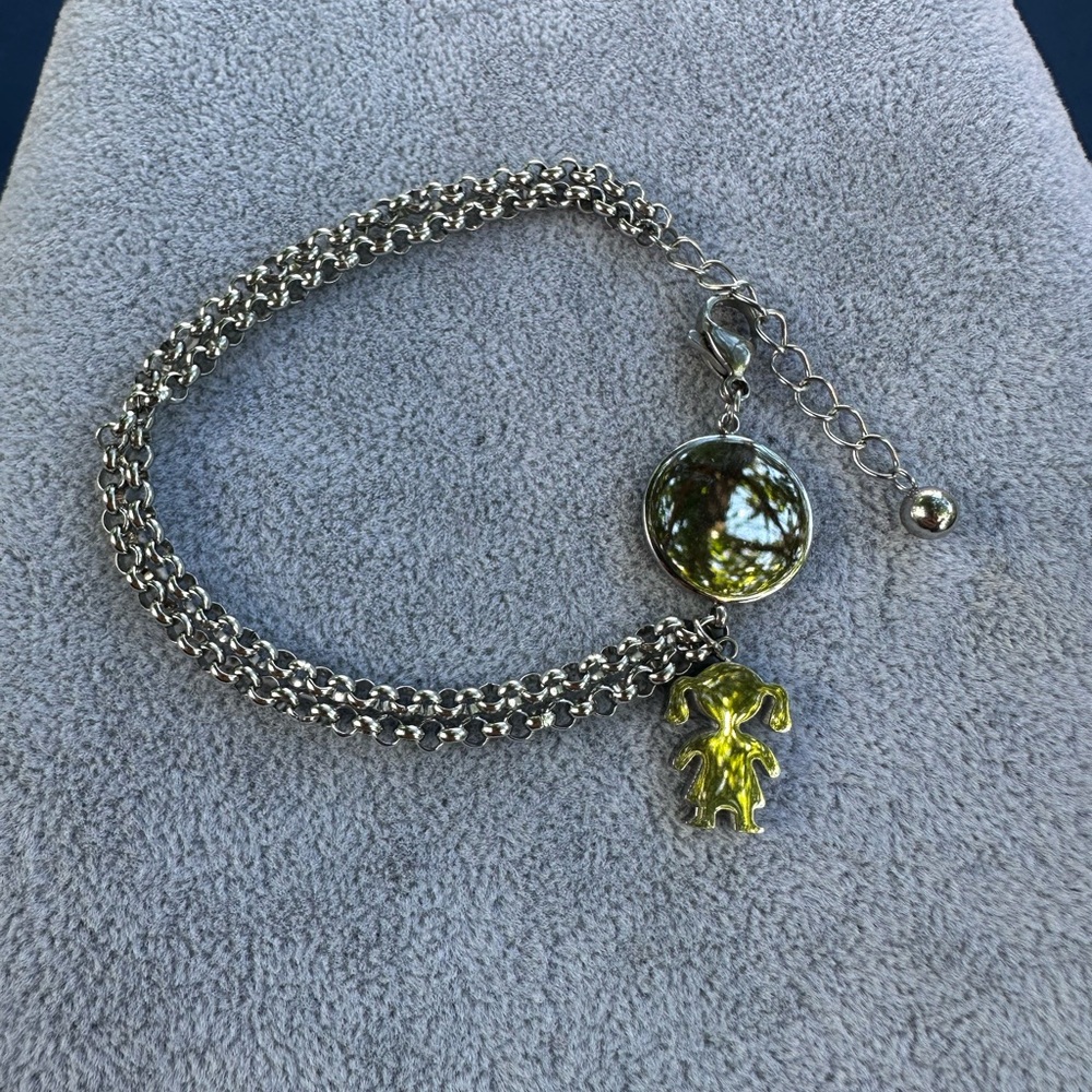 New Stainless Steel Silver Charm Bracelet